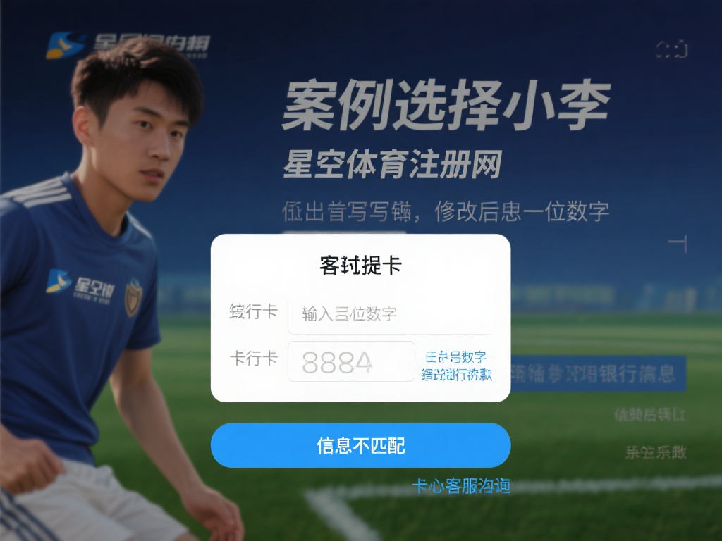 案例分享：小李在星空体育注册时，匆忙填写了银行卡信