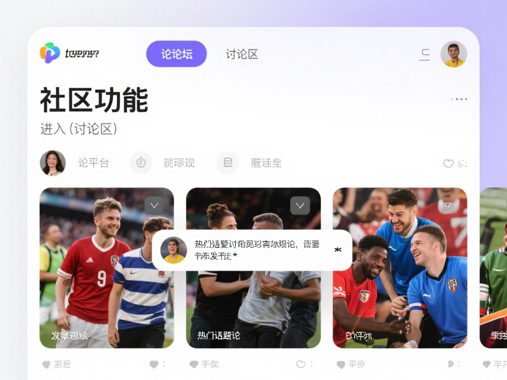 平台的社区功能允许用户与其他体育迷交流心得，分享观